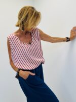 Débardeur satiné rayé