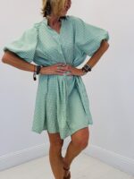 Robe manches boules vichy – Image 3