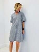 Robe manches boules vichy