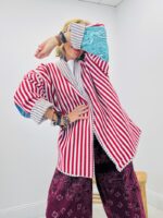 Veste bi-matière rayée - Marque CORNER – Image 4