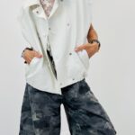 Veste sans manches simili cuir