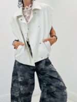 Veste sans manches simili cuir