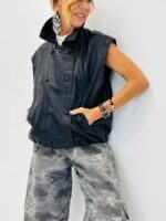 Veste sans manches simili cuir – Image 6
