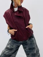 Veste sans manches simili cuir – Image 4