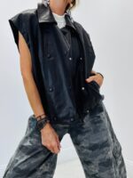 Veste sans manches simili cuir – Image 8