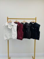 Veste sans manches simili cuir – Image 2
