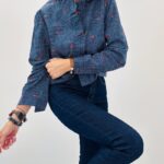 Chemise col victorien motif cerises