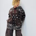 Veste à zip ethnique