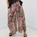 Pantalon Fluide Impression Animale