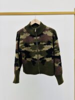 Gilet zippé en maille camouflage – Image 2