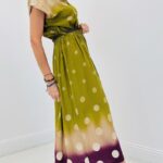 Robe ceinturée motif pois tie&dye - Marque VALENTYNE