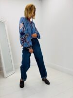 Blouse rayée manches brodée – Image 3