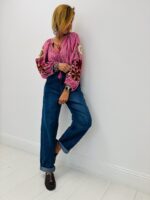 Blouse rayée manches brodée – Image 7