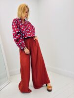 Pantalon satiné