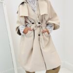 Trench poncho avec ceinture