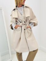 Trench poncho avec ceinture