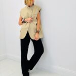 Blazer sans manches Col entonnoir