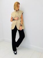 Blazer sans manches Col entonnoir