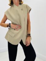 Blazer sans manches Col entonnoir – Image 4
