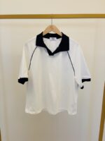 Polo blanc avec col noir – Image 2