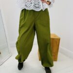 Pantalon casual vert