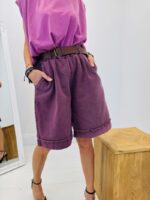Short Ceinturé en Coton