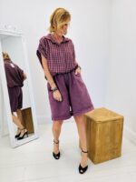 Chemise carreaux bordeaux – Image 3