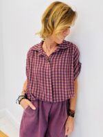 Chemise carreaux bordeaux