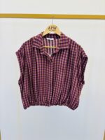 Chemise carreaux bordeaux – Image 2