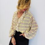 Chemise à Carreaux Volantée