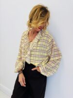 Chemise à Carreaux Volantée