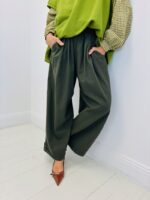 Pantalon large taille élastique
