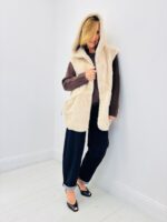 Gilet Capuche Fausse Fourrure