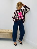 Pull Rayé Amour – Image 5