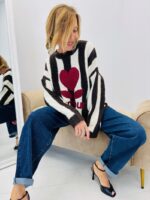 Pull Rayé Amour – Image 3