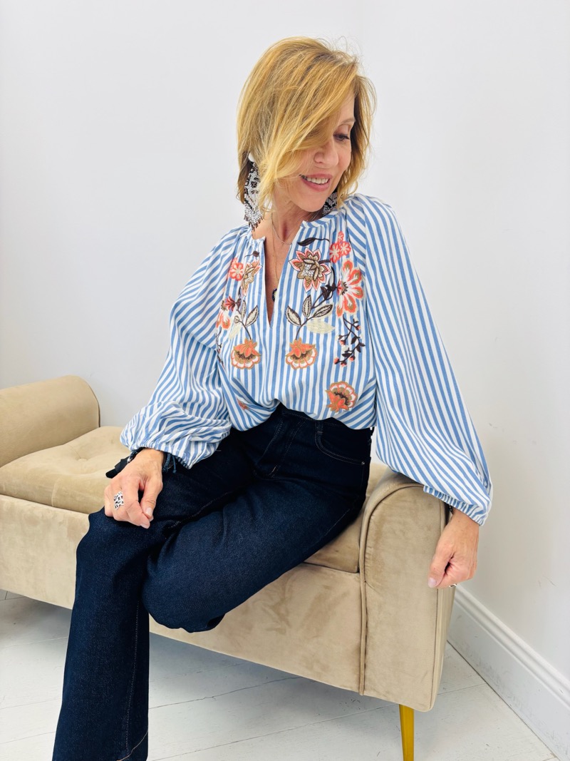 IMG_7325 Blouse rayures brodée – Image 1