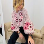Chemise Rayures Brodée