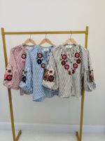 Chemise Rayures Brodée – Image 2