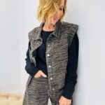 Veste toile imprimée tigre