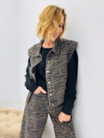 Veste toile imprimée tigre