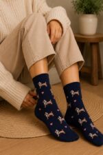 Chaussettes imprimées chien et cœur – Image 5