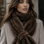 Écharpe douce en fourrure synthétique
