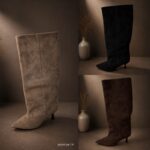 Bottes hautes suédine