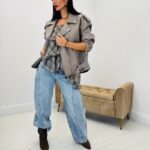 Blouson simili cuir style motard