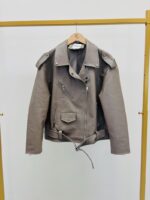 Blouson simili cuir style motard – Image 2