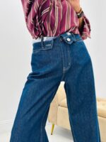 Jean coupe Wide leg Ceinture retournée – Image 4