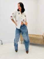 Chemise à Carreaux Brodée – Image 3