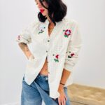 Chemise à Carreaux Brodée