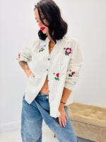 Chemise à Carreaux Brodée
