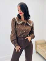 Chemise Pois Col Claudine – Image 4